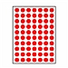 卓联 手写标签 (红) 直径10mm 70枚/张 12张/包  ZL-30