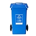 敏胤 户外分类可回收物标识垃圾桶(带轮) (蓝色) 120L  MYL-7120