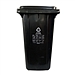 国产 环卫垃圾桶 (黑色) 240L 带轮  干垃圾