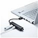山业 USB集线器 拓展坞 转换器 (黑色) USB3.0*1 USB2.0*3  USB-3H421BK