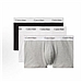 Calvin Klein 低腰平角内裤 男款3条装 (黑/白/灰) M  LV00NB4286-MP1