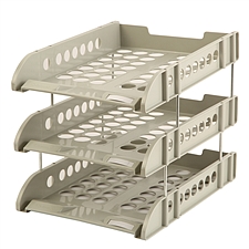 齐心 文件盘 (灰色) 三层  B2133-X