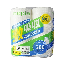 妮飘 Nepia厨房用纸吸油2卷200抽