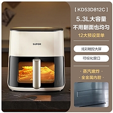 苏泊尔 家用触控空气炸锅5.3L kqzg002  KD53D812C