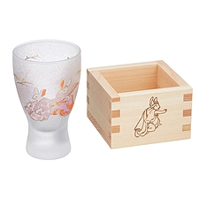 石塚硝子 日本ADERIA江户浮世绘幸福兔系列清酒杯 