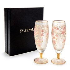 ADERIA EL DORADO系列樱花镶金对杯礼盒 125ml sake