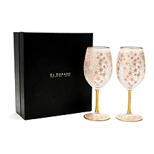 ADERIA EL DORADO系列樱花镶金对杯礼盒 540ml wine葡萄酒杯 2只装
