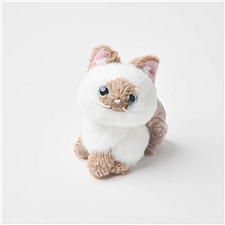 内藤设计 日本进口可爱呆萌小奶猫毛绒挂件 暹罗猫  703-057