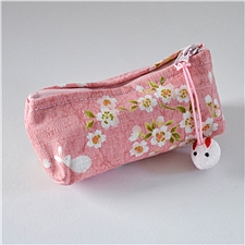 海渡 日本进口手工樱花兔子零钱包 粉色  LQB-003