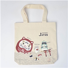 日本制 日本进口猫咪帆布包 可爱缘起物 品味日本  