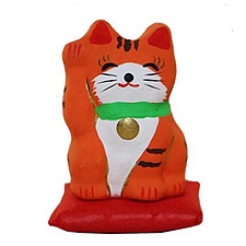 大门屋 十二表情mini招财猫带坐垫(塑料礼盒装) 太郎  minicat11