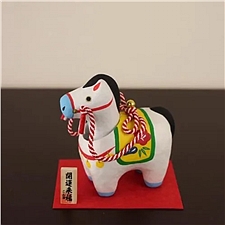 大门屋 一千乃和纸手工生肖马年摇头摆件 幸福马1号(小号)