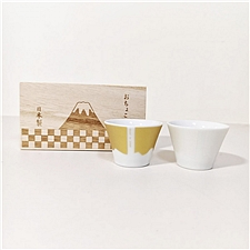 九谷烧 富士山杯 金银对杯木盒精装  149224