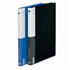 得力 PP文件夹 (蓝) A4 长押夹+插袋  5308