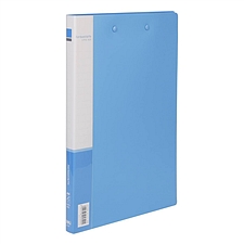 得力 PP文件夹 (蓝) A4 长押夹+板夹  5309