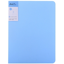 得力 PP单强力文件夹 (蓝色) A4 单强力夹+插袋  5055