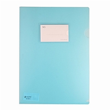 树德 标签式文件套 (蓝) 12个/包 A4 带名片袋  A18