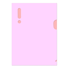 可得优 L型文件夹 (粉红) A4 10个/包  W-C0032