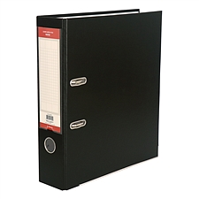 易优百 半包胶档案夹量贩(夹具已安装) (黑) A4 3寸10个/包  W-FUAL290D