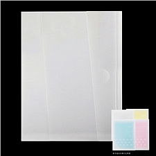 国誉 淡彩曲奇柔光文件组合收纳册 (透明(四色混装)) A4S  WSG-FUY820