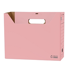 易优百 文件整理盒量贩(带盖款) (粉红) A4 5个/包  EB-500CP