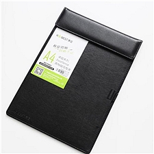 康百 皮质磁性板夹 (黑) A4  D5001