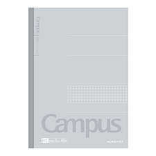 国誉 Campus无线装订本(5mm方格) (灰) B5/60页 5本