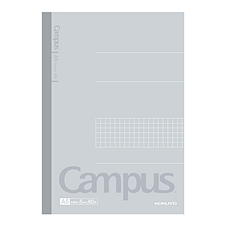 国誉 Campus无线装订本(5mm方格) (灰) A5/60页 5本