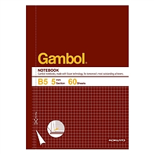 国誉 渡边Gambol无线装订易撕方格本 (暗红) B5 60页  WCN-G660SK