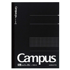 国誉 进口Campus无线装订方格笔记本 (黑) A5/80页  NO-108S5-D