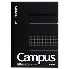 国誉 进口Campus无线装订方格笔记本 (黑) B5/80页  NO-8S5-D