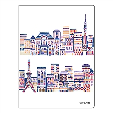 国誉 Illustrator PVC封套本 (五彩缤纷的街道Ⅱ) B5/80页(8mm点线)  WCN-DNB58-JC2C