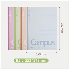 国誉 Campus彩色无线装订本 (4色混装) B5/40页 8mm点线 4本/封  WCN-CNB1473-3