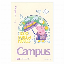 国誉 小猪佩奇 Campus无线装订本 (黄色) A5/40页 8mm点线  WSG-NB7MA540-3