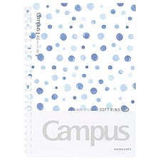 国誉 Campus水彩絮语软线圈笔记本 (蓝) A5/50页  W
