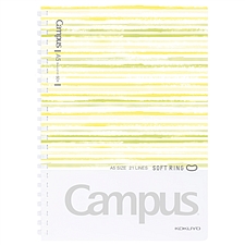 国誉 Campus水彩絮语软线圈笔记本 (黄) A5/50页  W