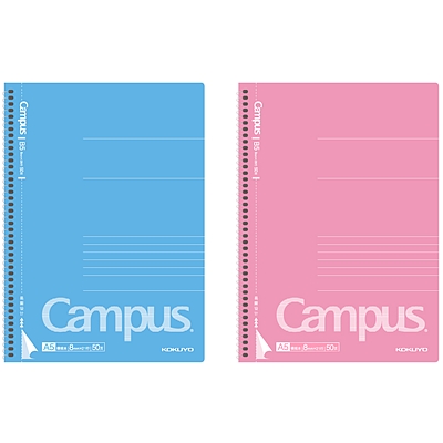 国誉campus螺旋装订易撕笔记本(经典系列) (混色) a5/50页 wcn-cs