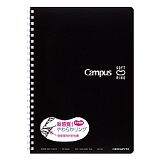 国誉 Campus软线圈PP面点线笔记本 (黑) A5/50页  WCN-CSR3543D