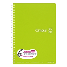 国誉 Campus软线圈PP面点线笔记本 (绿) A5/50页  WCN-CSR3543LG