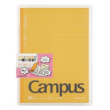 国誉 CampusPP封套笔记本 附收纳袋 (黄) B5/30页  