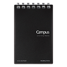 国誉 Campus紧凑型超薄mini活页本 (黑) A7变形/20页 5mm方格  WSG-MER520D