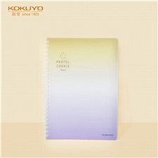 国誉 淡彩曲奇晴空系列软线圈笔记本 (黄紫) B5/40