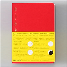 日东 STALOGY 365全年册方格手帐笔记本 (红) A6/184页  S4112