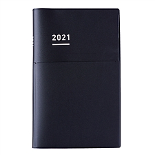 国誉 2021年磨砂面Biz mini自我手帐 (黑) B6细长版  WSG-NIJBM1D-21-C