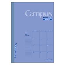 国誉 2021年Campus手帐日程本(月计划) (蓝) A5/32页  NI-CMB-A5-21