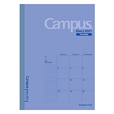 国誉 2021年Campus手帐日程本(月计划) (蓝) A6/32页  NI-CMB-A6-21