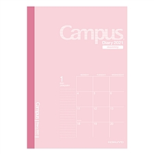 国誉 2021年Campus手帐日程本(月计划) (粉红) A5/32页  NI-CMP-A5-21