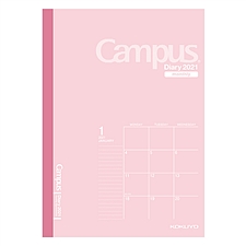 国誉 2021年Campus手帐日程本(月计划) (粉红) A6/32页  NI-CMP-A6-21