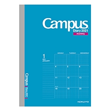 国誉 2021年Campus方格手帐日程本(月计划) (孔雀蓝) A5/32页  NI-CMSBG-A5-21