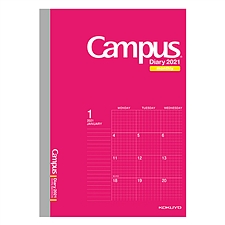 国誉 2021年Campus方格手帐日程本(月计划) (粉红) A5/32页  NI-CMSP-A5-21